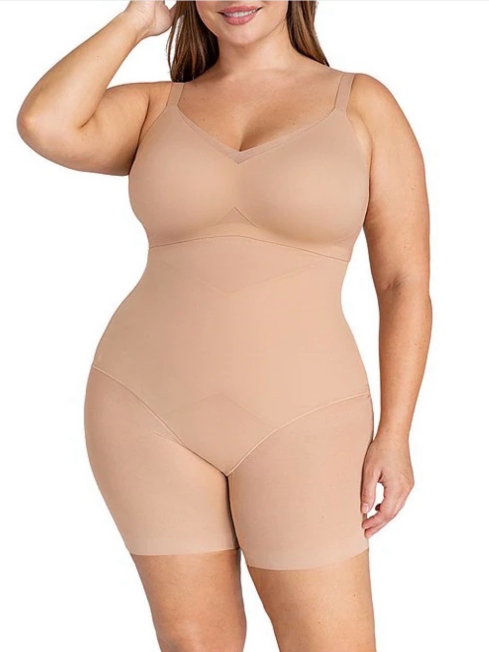 NWOT Honeylove Sand Seamless SuperPower High Waist Shorts Shapewear 1X